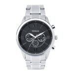 Tenmax Flynn 6120 Multifunction Black Dial 304 All Steel Analog Watch For Men