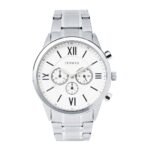 Tenmax Flynn 6120 Multifunction White Dial 304 All Steel Analog Watch For Men