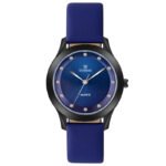 Tenmax Shadow Grace Collection Quartz T606 Blue Dial Blue Leather Analog Watch For Girls