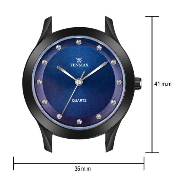 Tenmax Shadow Grace Collection Quartz T606 Blue Dial Blue Leather Analog Watch For Girls