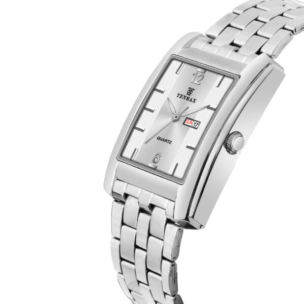 Tenmax Quartz 554 Day Date Steel Analog Watch For Men
