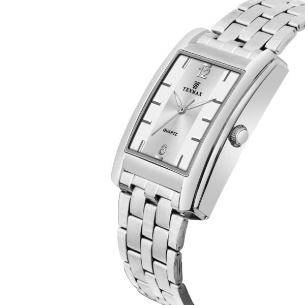 Tenmax Quartz 554 Plain Steel Analog Watch For Men