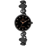Tenmax Quartz D'ziner 5924 Elegant Black Dial Black Chain Analog Watch For Women