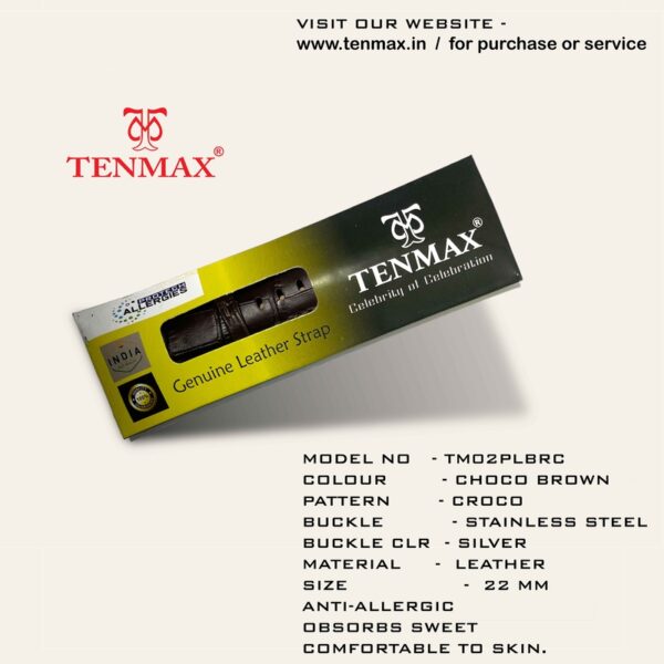 Tenmax 22mm TM02PLBRC Premium Leather Strap